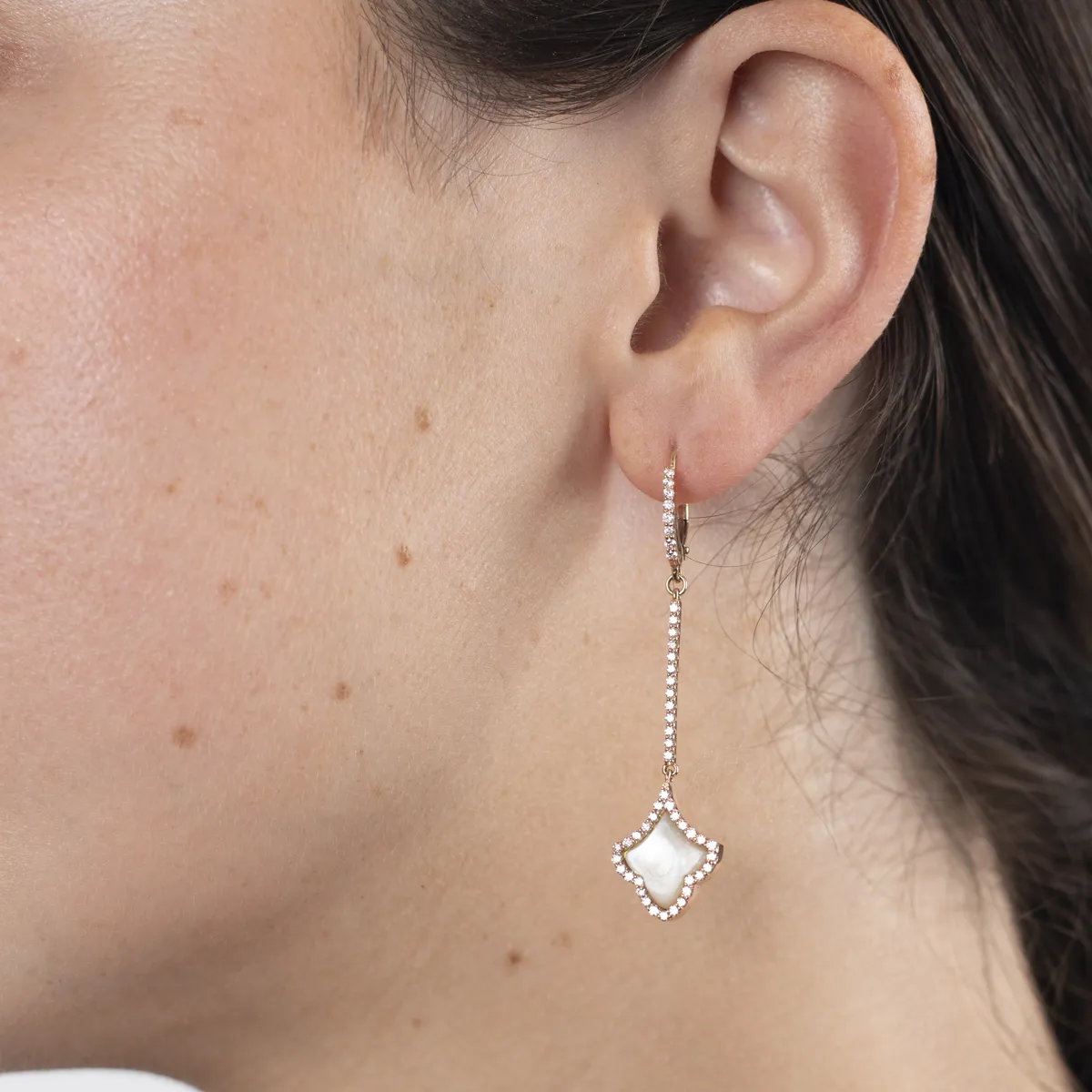 Pre-Owned Roberto Coin Art Deco Drop Earrings