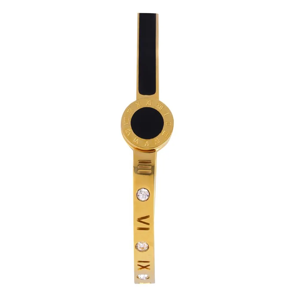 Premium Quality Gold Plated Gold & Black Color Bracelet for Women