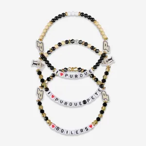 Purdue Boilermakers 3 Pack Friendship Bracelet