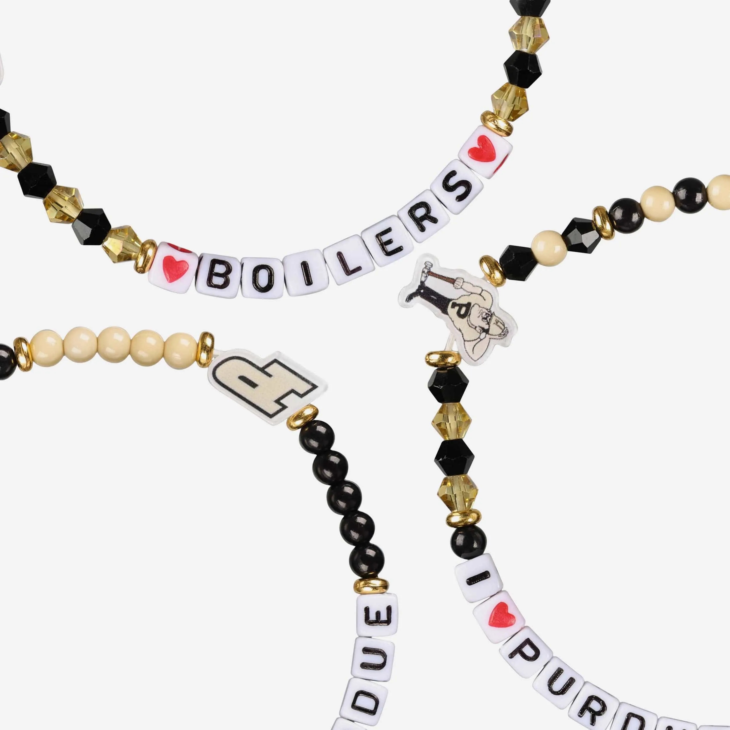Purdue Boilermakers 3 Pack Friendship Bracelet