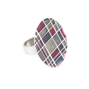 PURPLE AND BLUE RESIN  RINGS #221PP5201 (IA18)