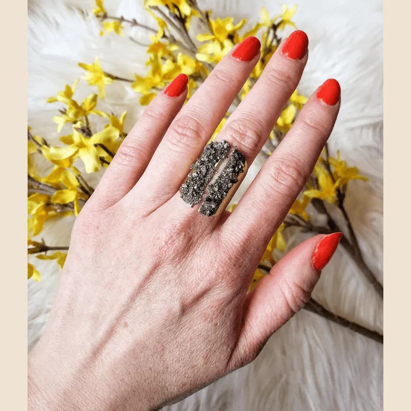 Pyrite Mineral Ring