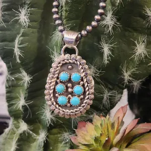 " Dani " 6 stone Kingman Turquoise Pendant