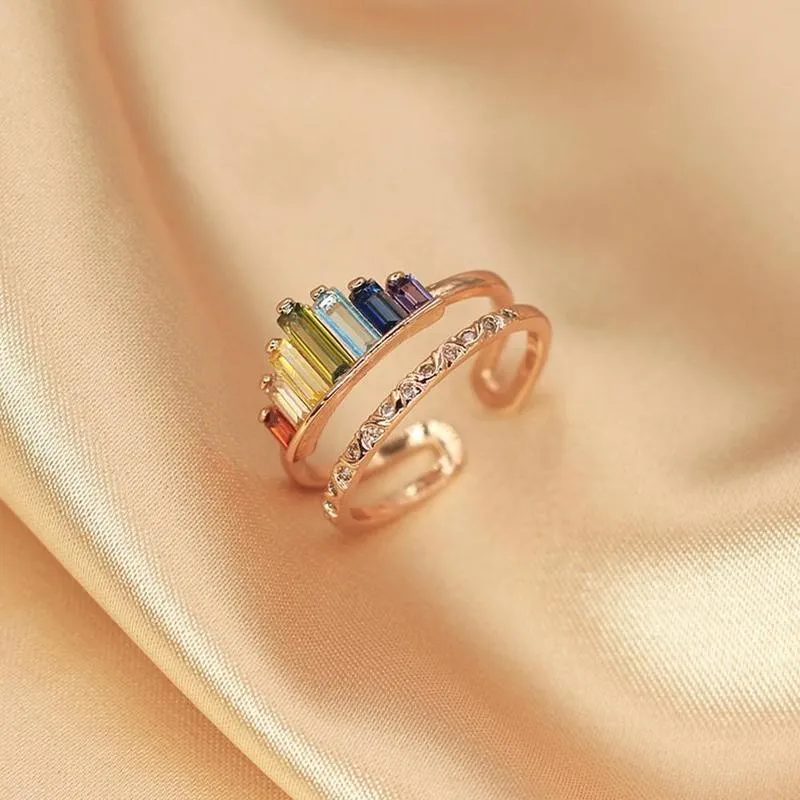 Rainbow Tiara Adjustable Ring