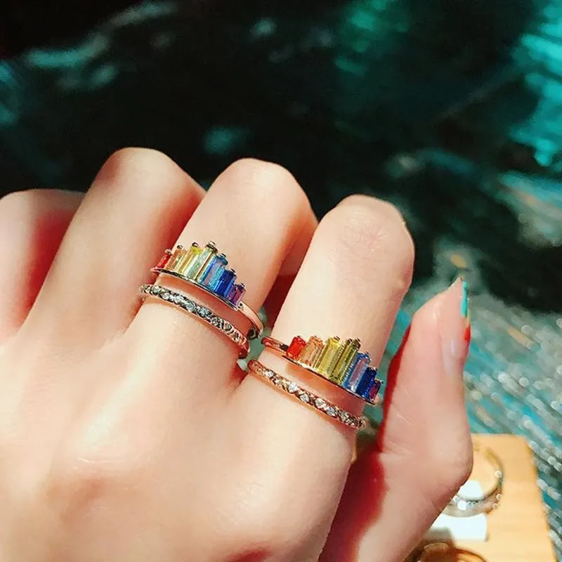 Rainbow Tiara Adjustable Ring