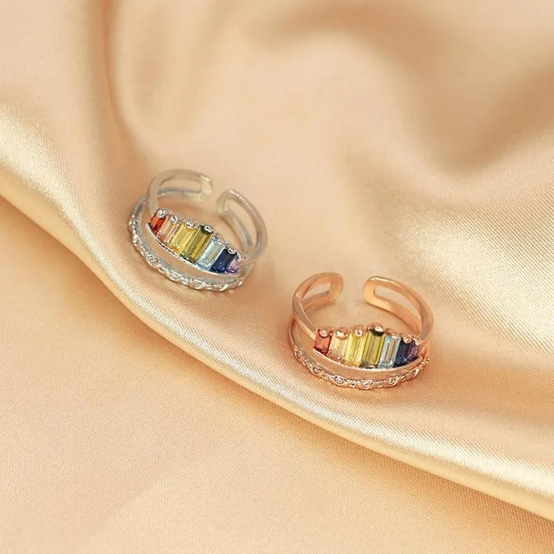 Rainbow Tiara Adjustable Ring