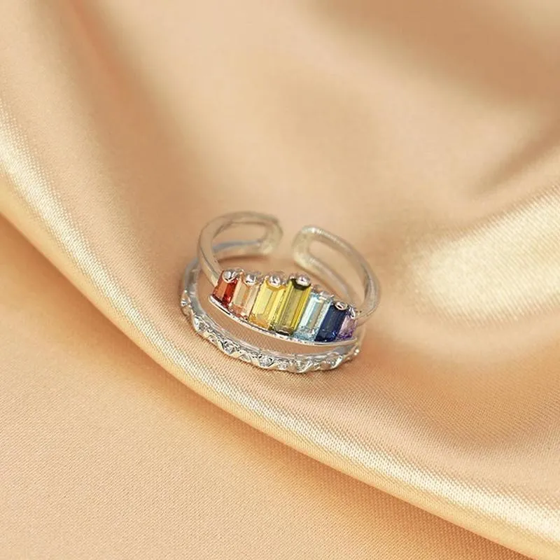 Rainbow Tiara Adjustable Ring