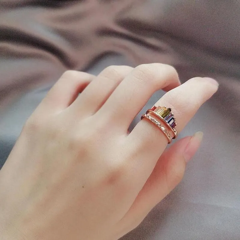 Rainbow Tiara Adjustable Ring