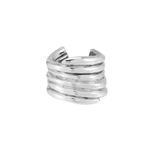 Raw Chunky Snake Ring - Sterling Silver