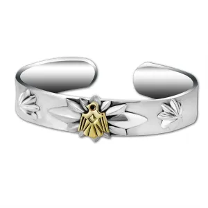 Real Solid 925 Sterling Silver Cuff Bracelet Bangle Animals Bird Flowers Fashion Punk Jewelry