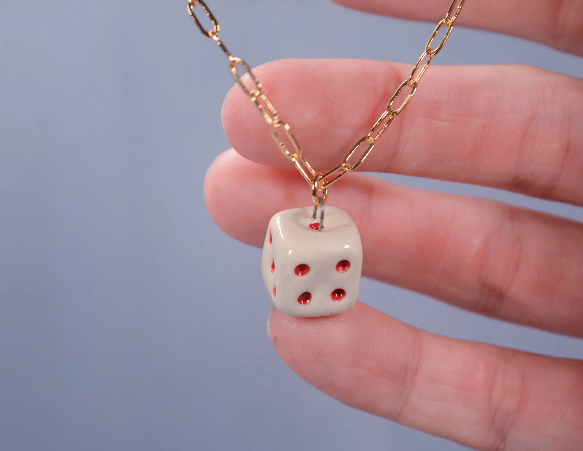 Red Dice Necklace