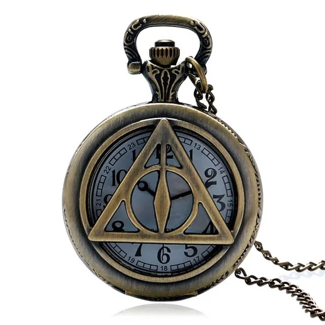 Retro Clock Necklace Pocket Watch Vintage Snitch Gold Ball Silver Bronze Fob Chain Watch Men Women relogio de bolso