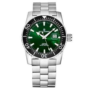 Revue Thommen Men's 17030.2124 'Diver' Green Dial Stainless Steel Swiss Automatic Watch