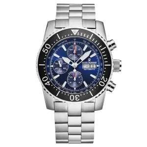 Revue Thommen Men's 17030.6123 'Divers' Blue Dial Day-Date Chronograph Automatic Watch