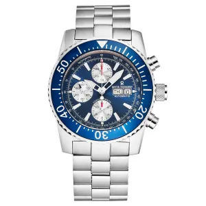Revue Thommen Men's 17030.6135 'Divers' Blue Dial Day-Date Chronograph Automatic Watch
