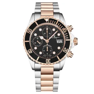 Revue Thommen Men's 17571.6157 'Diver' Black Dial Stainless Steel Chronograph Swiss Automatic Watch