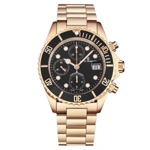 Revue Thommen Men's 17571.6167 'Diver' Black Dial Stainless Steel Chronograph Swiss Automatic Watch
