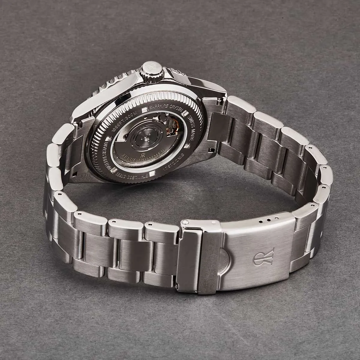 Revue Thommen Men's 17572.2138 'Diver' Black Dial Stainless Steel Automatic Watch