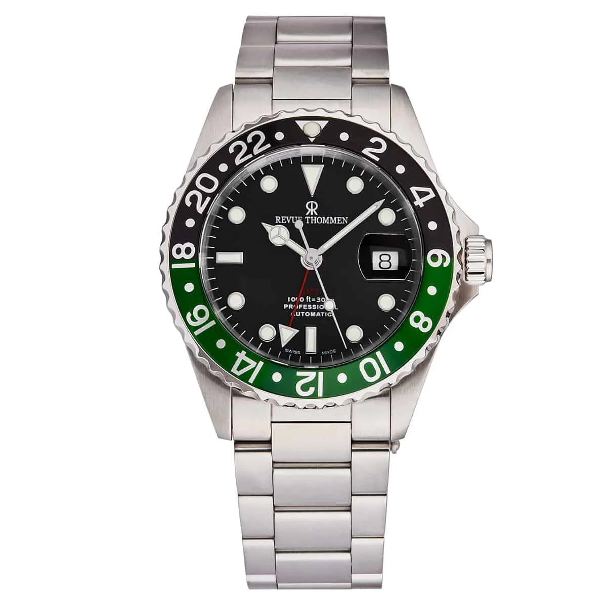 Revue Thommen Men's 17572.2138 'Diver' Black Dial Stainless Steel Automatic Watch