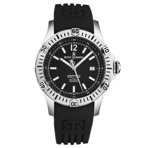 Revue Thommen Men's 'Air speed' Black Dial  Black Rubber Strap Automatic Watch 16070.4637
