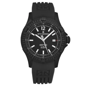 Revue Thommen Men's 'Air speed' Black Dial Black Rubber Strap Automatic Watch 16070.4677