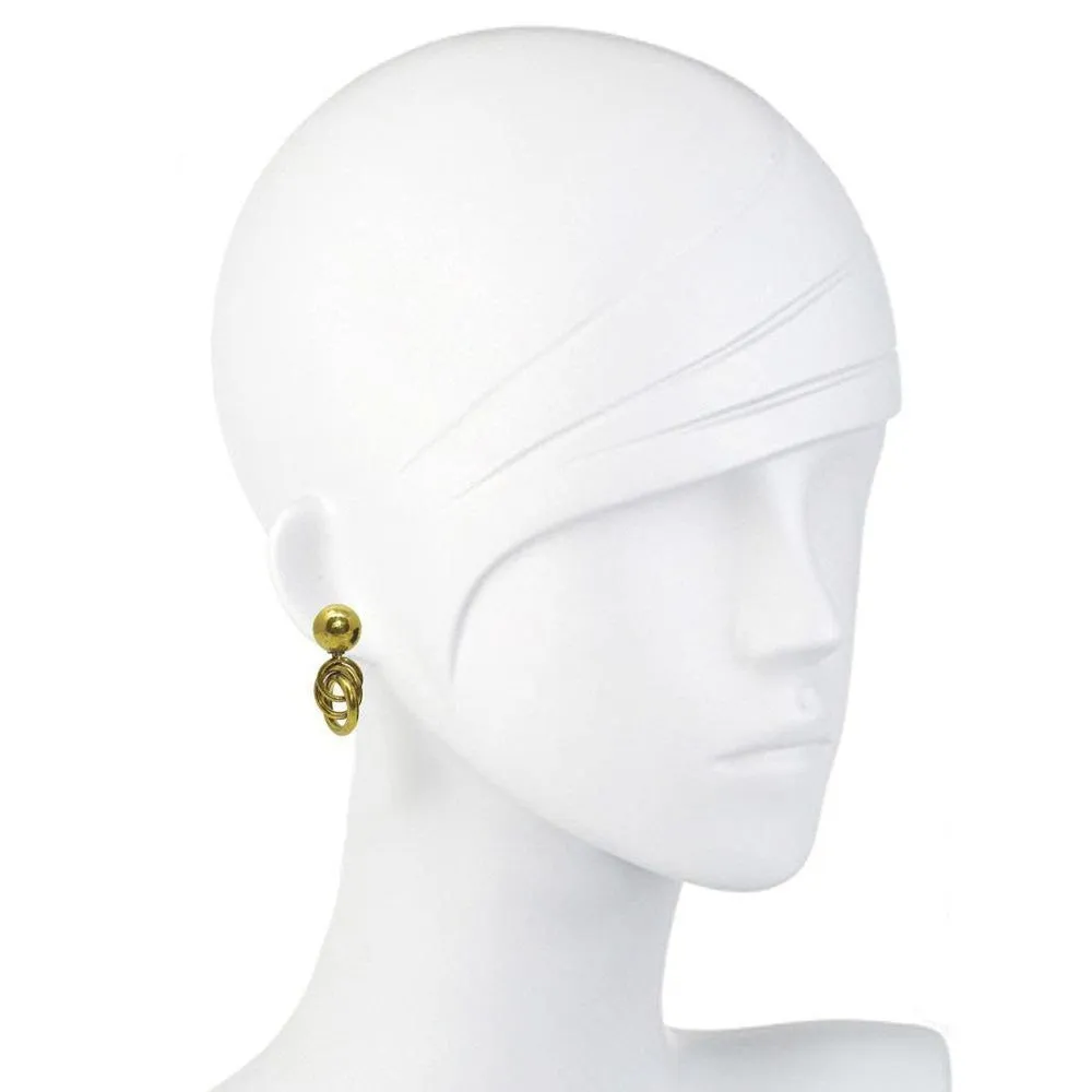 Ring Drop Clip Earrings
