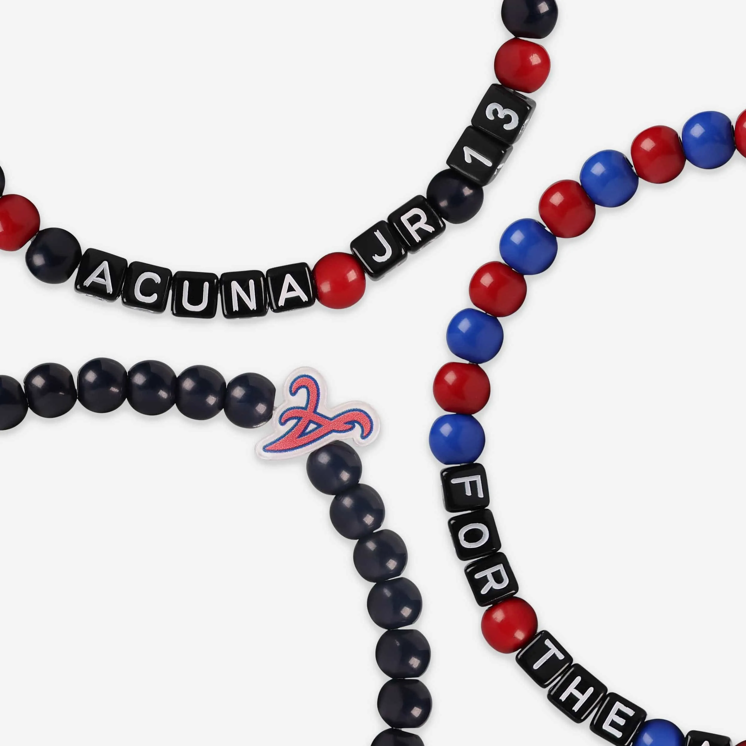 Ronald Acuna Jr & Spencer Strider Atlanta Braves 3 Pack Player Beaded Friendship Bracelet