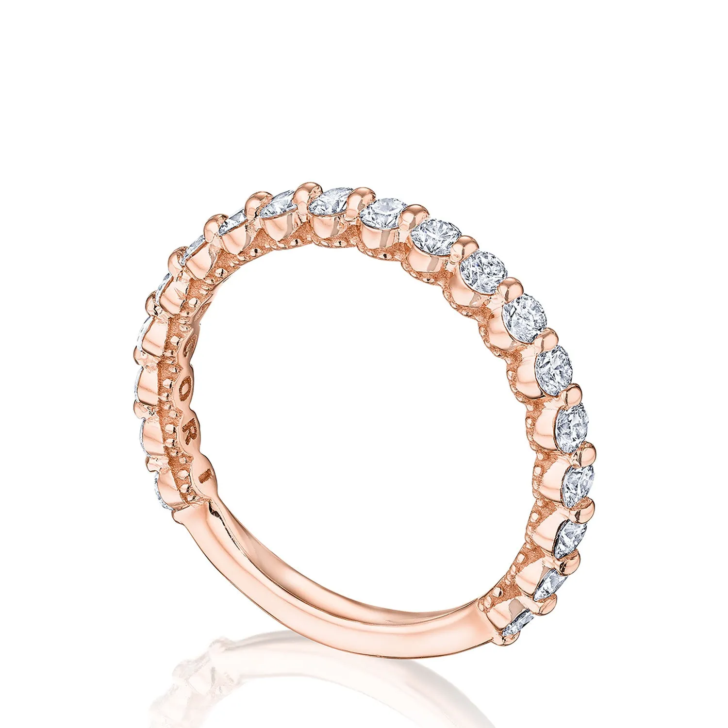 Round Diamond Wedding Band, 2mm
