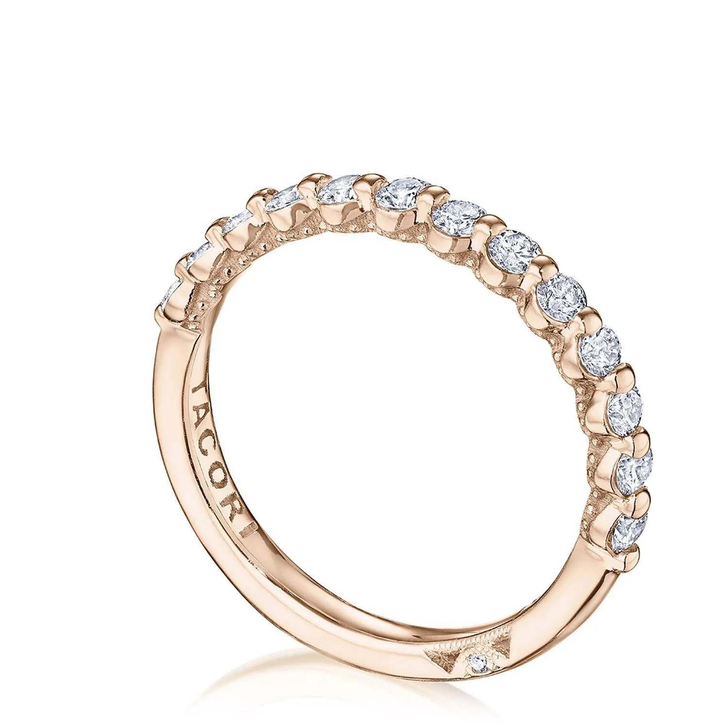 Round Diamond Wedding Band, 2mm