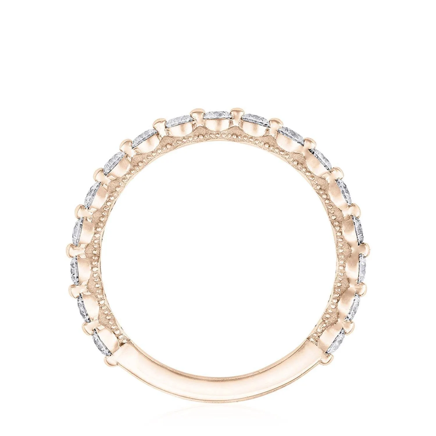 Round Diamond Wedding Band, 2mm