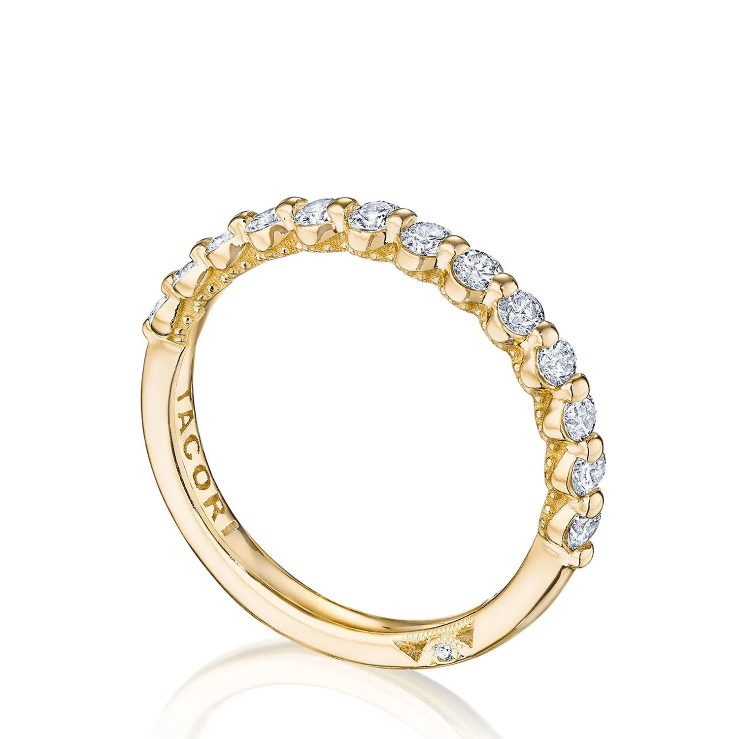 Round Diamond Wedding Band, 2mm