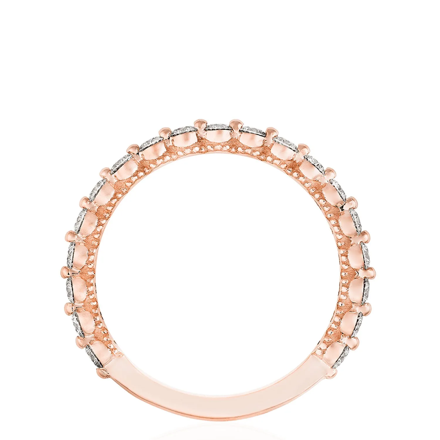Round Diamond Wedding Band, 2mm