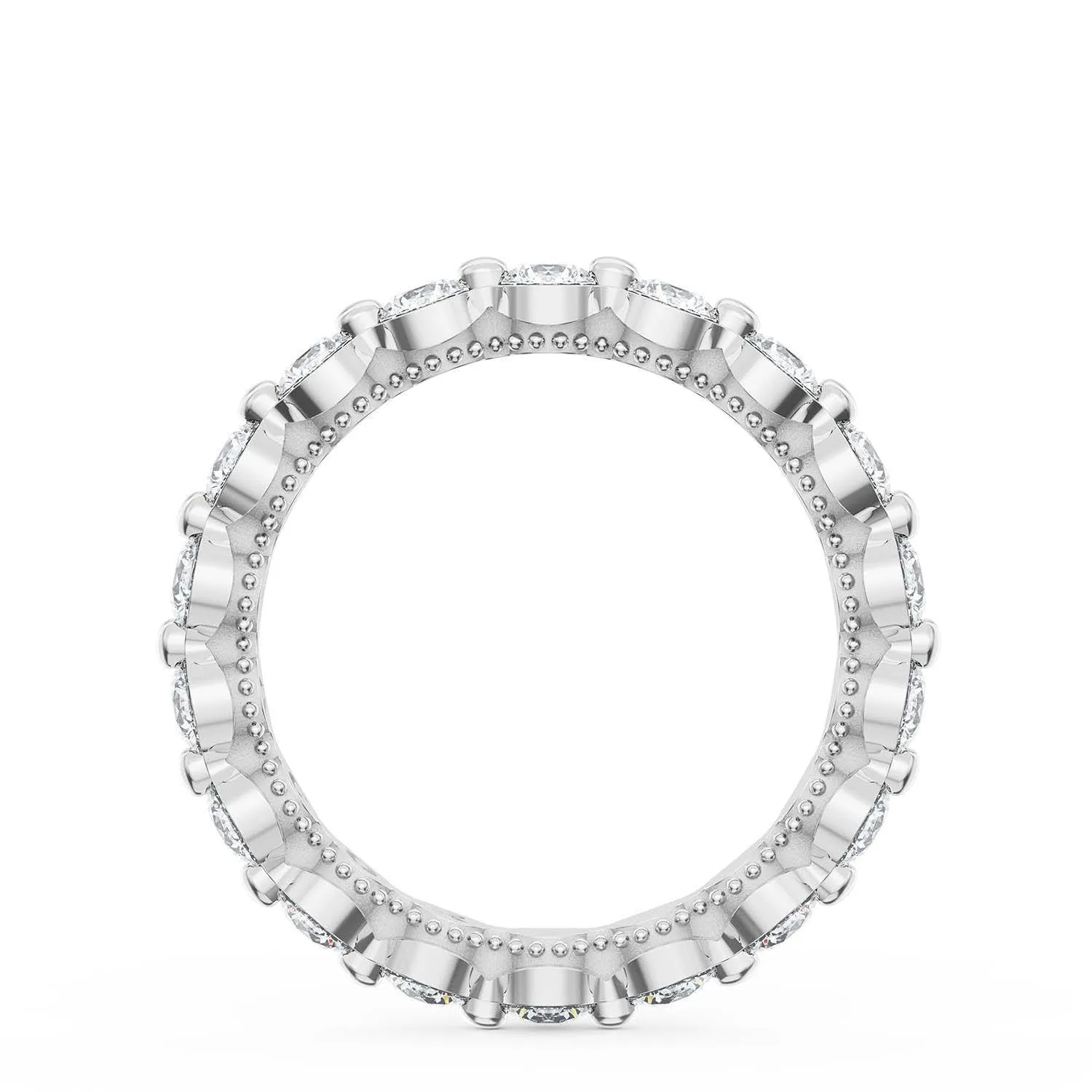 Round Diamond Wedding Band, 3.40mm