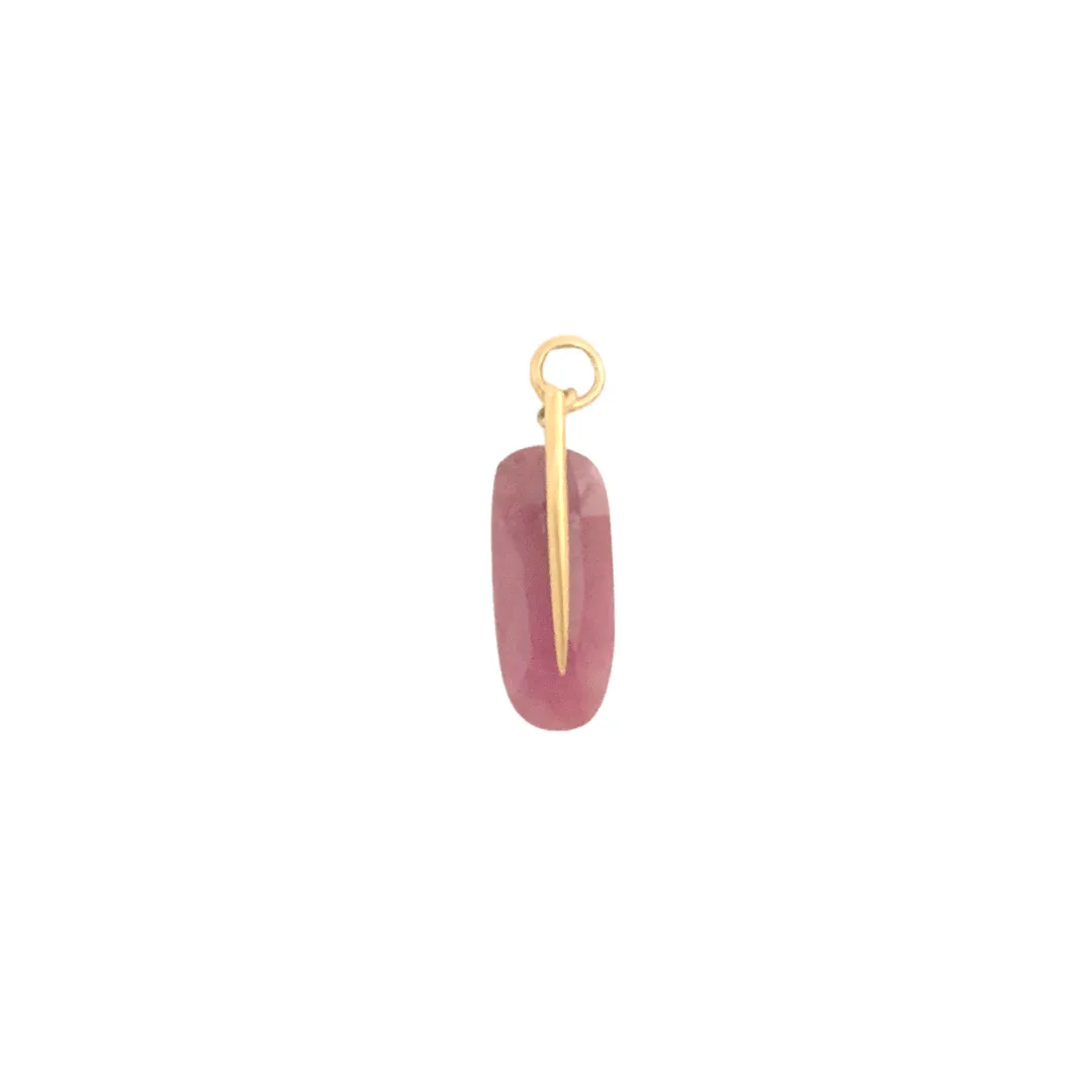 Ruby Feather Charm