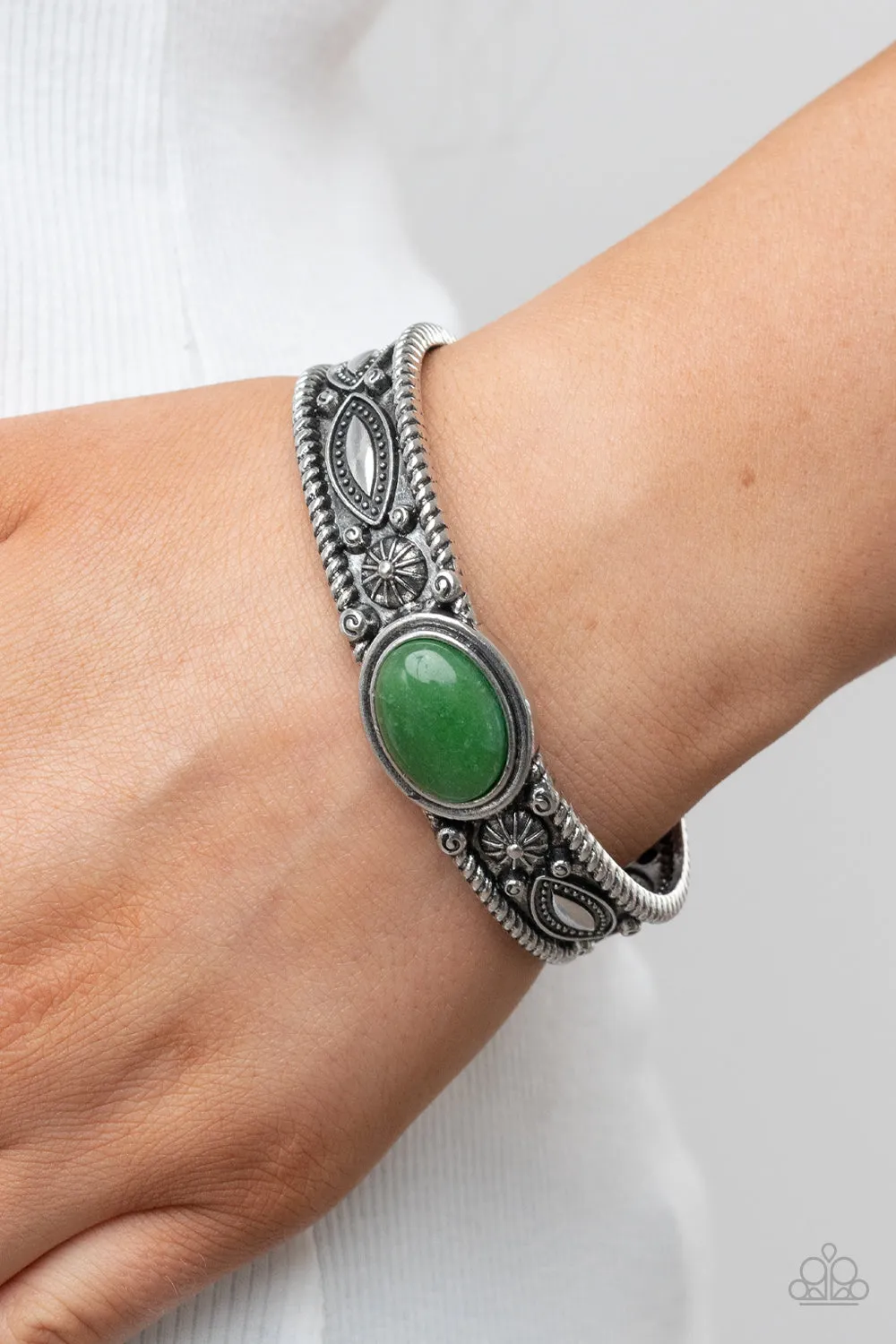 Rural Repose - Green (Jade) Cuff Bracelet