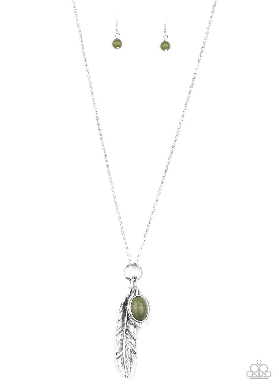 Sahara Quest Green Paparazzi Necklace
