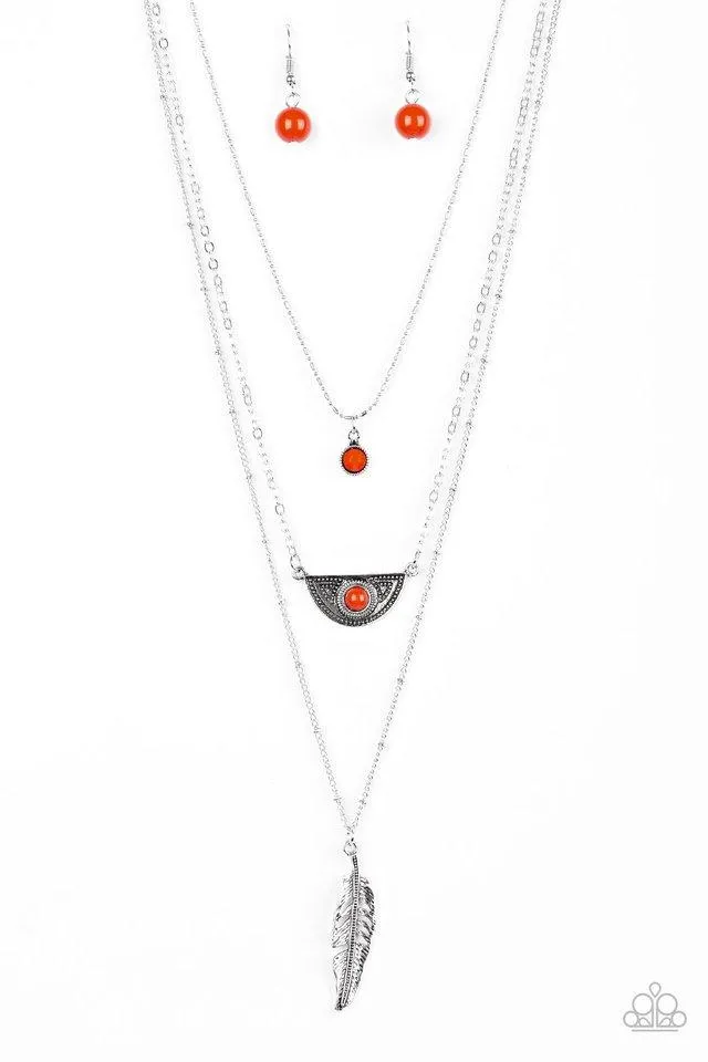 Sahara Sparrow Orange Necklace