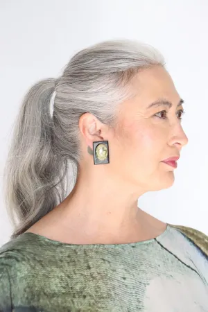 Sally Bass Serpentine Stone Clips