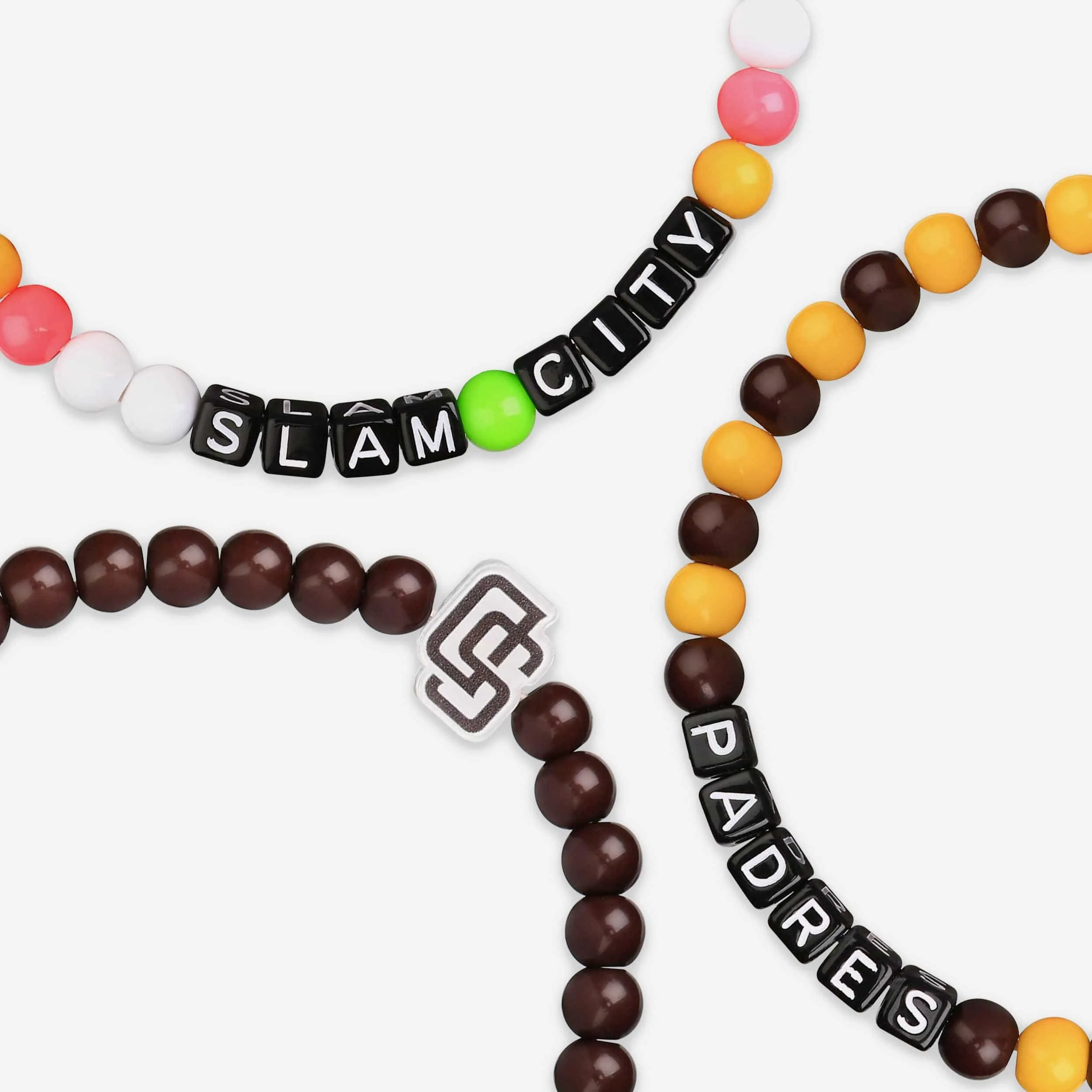 San Diego Padres 3 Pack Beaded Friendship Bracelet