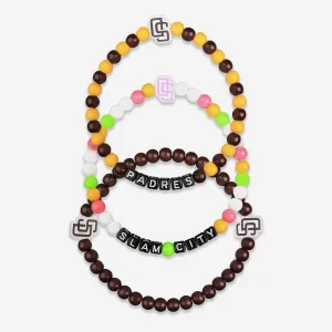 San Diego Padres 3 Pack Beaded Friendship Bracelet