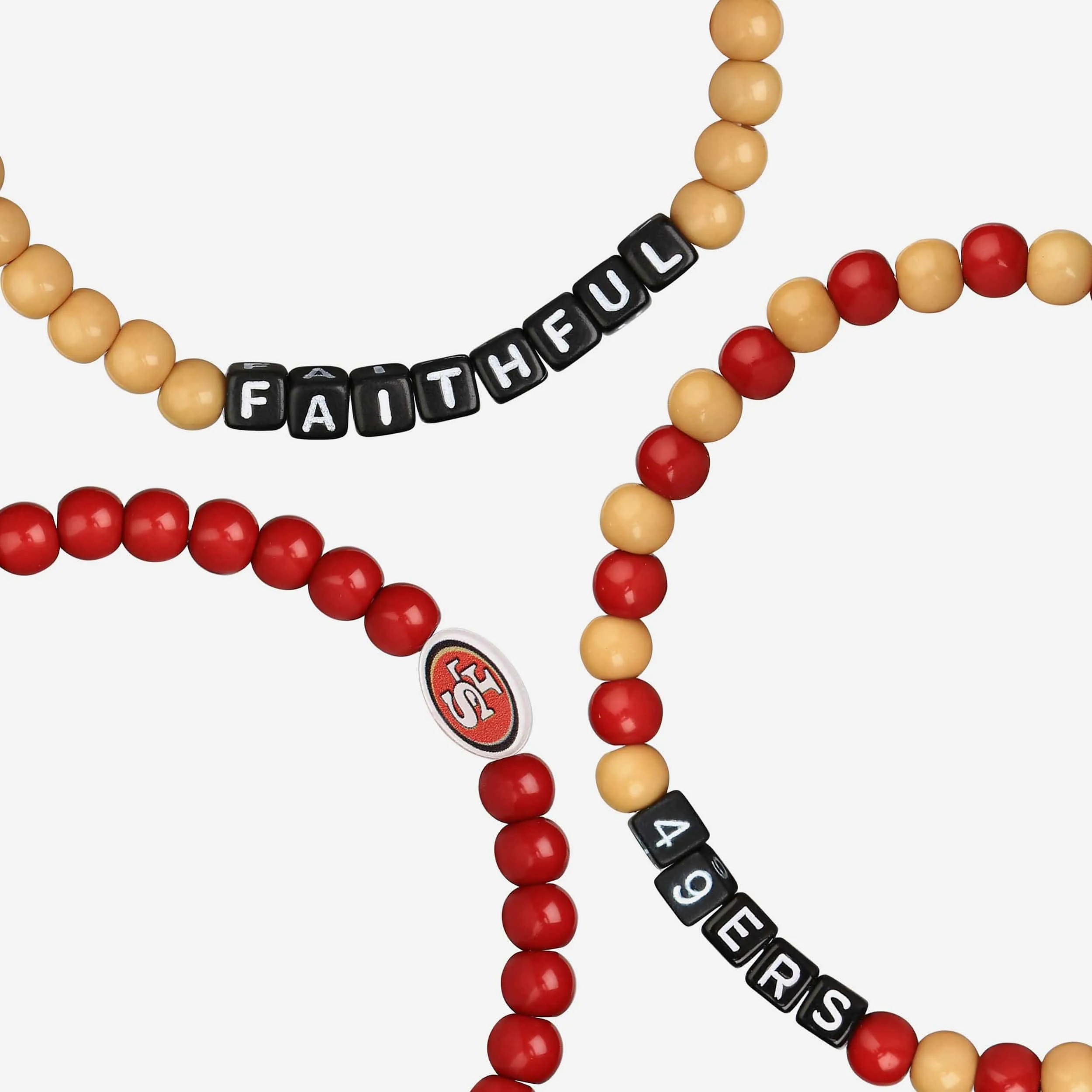 San Francisco 49ers 3 Pack Beaded Friendship Bracelet