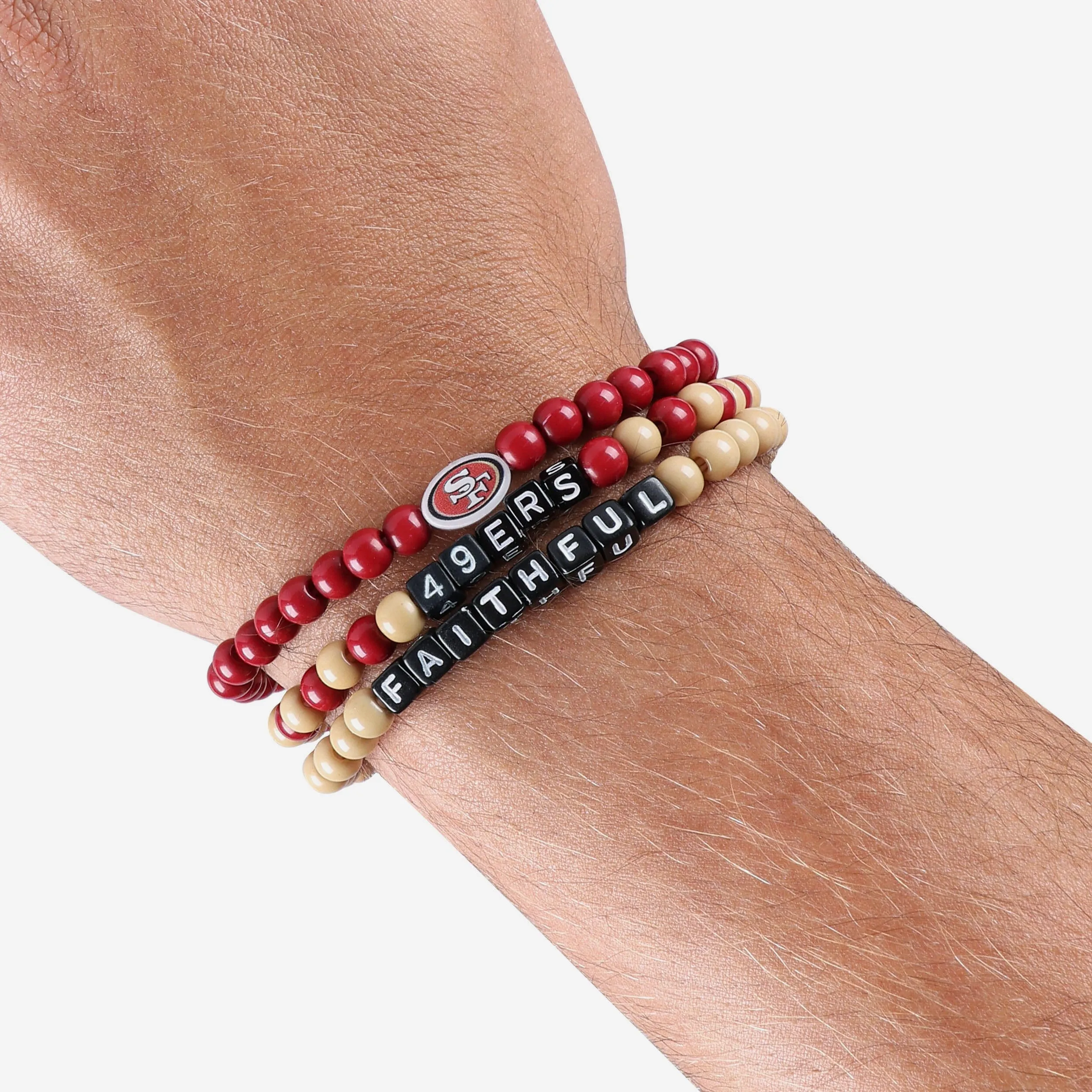 San Francisco 49ers 3 Pack Beaded Friendship Bracelet