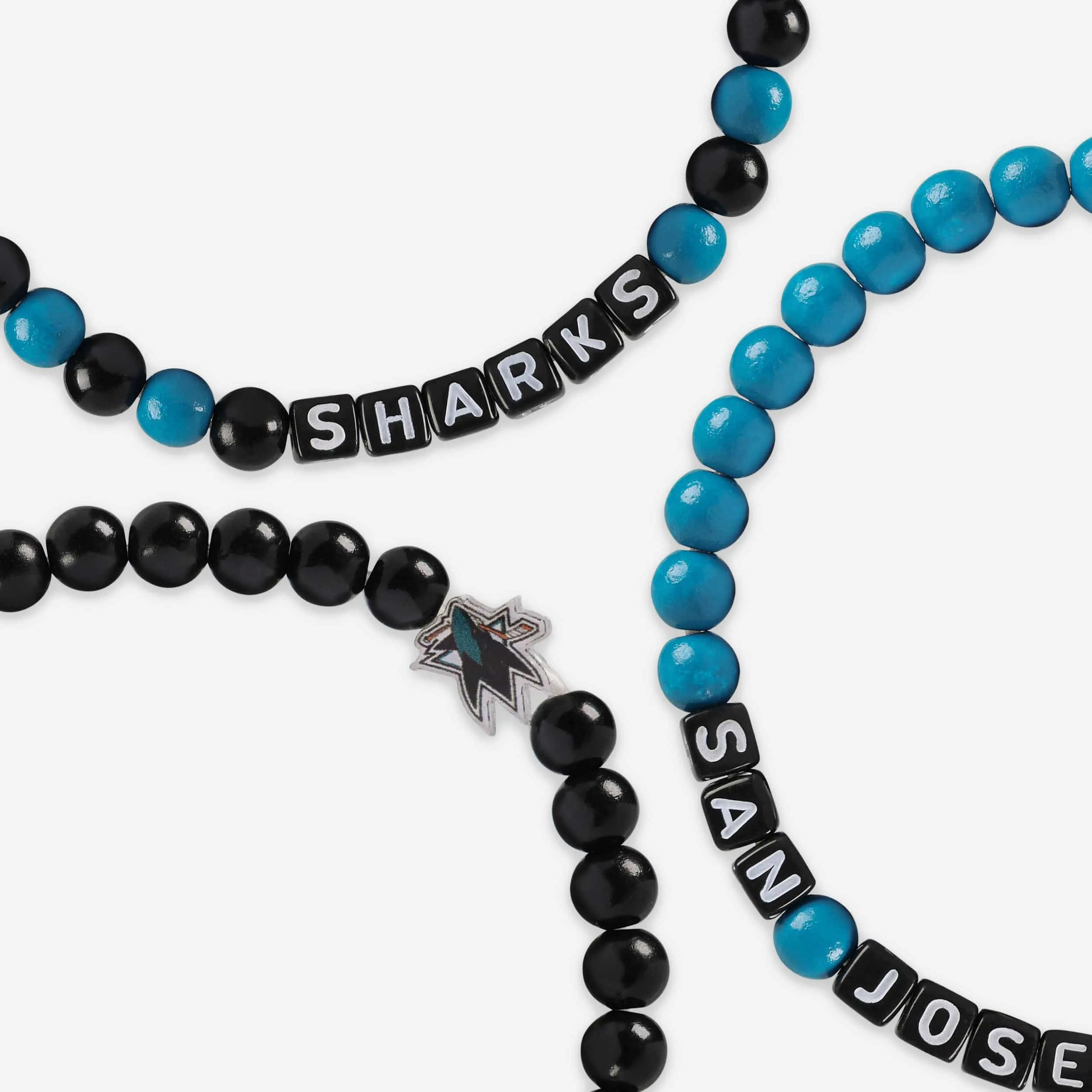 San Jose Sharks 3 Pack Beaded Friendship Bracelet