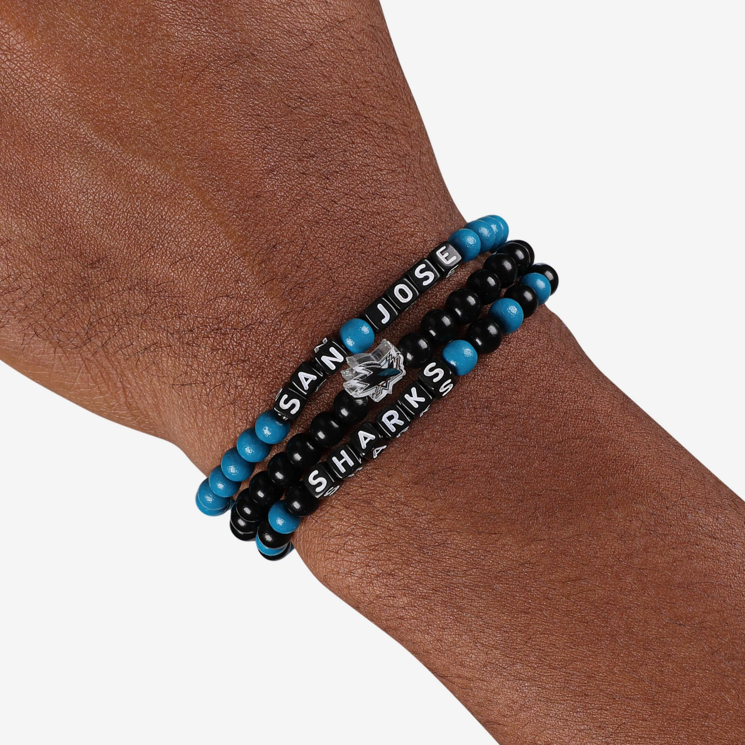 San Jose Sharks 3 Pack Beaded Friendship Bracelet