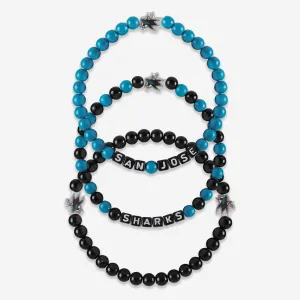 San Jose Sharks 3 Pack Beaded Friendship Bracelet