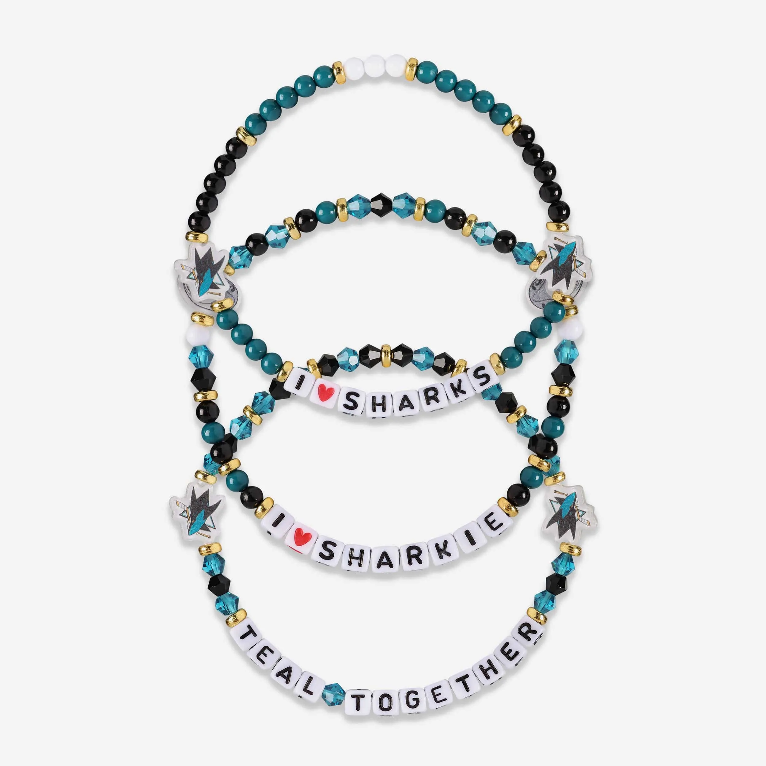 San Jose Sharks 3 Pack Friendship Bracelet