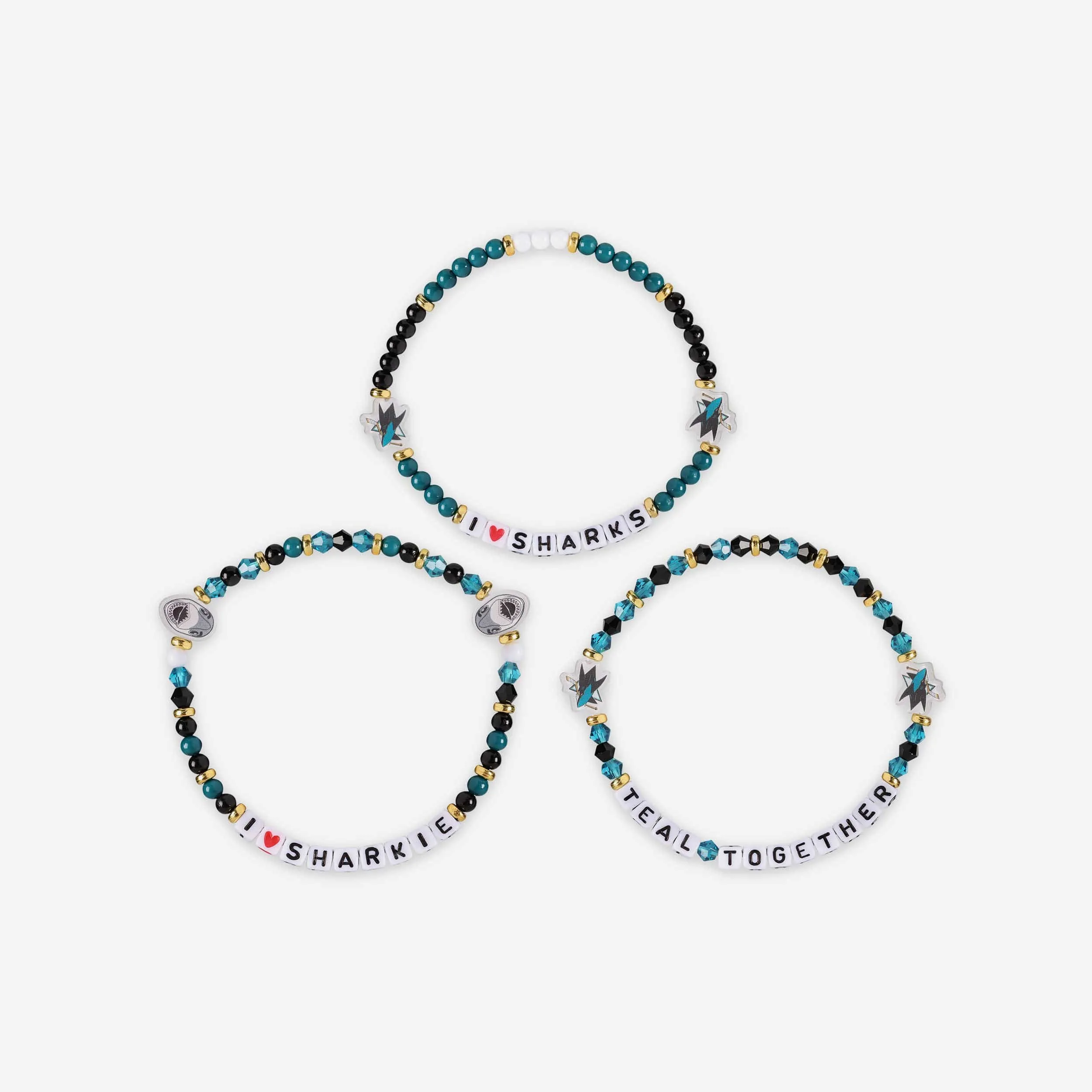 San Jose Sharks 3 Pack Friendship Bracelet