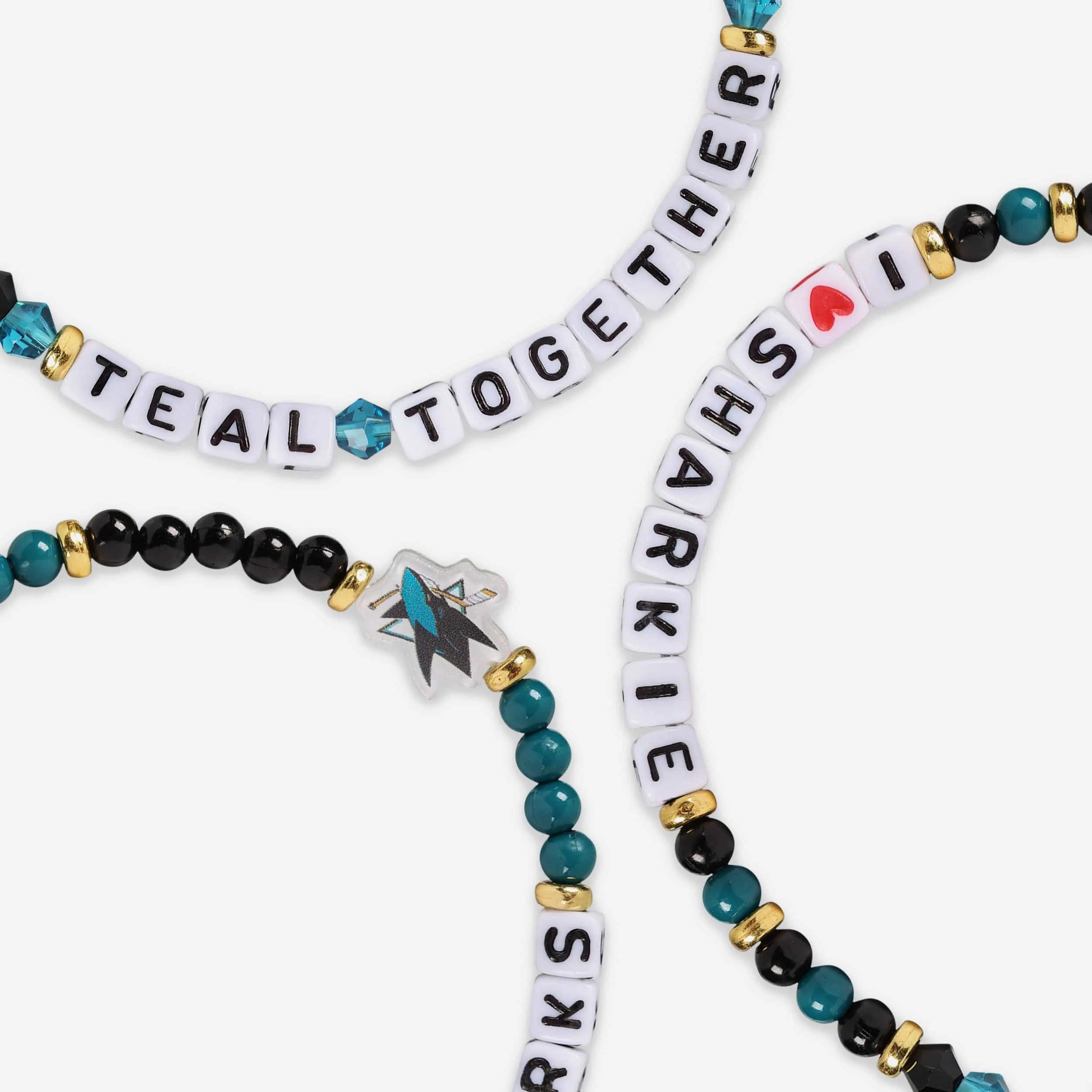 San Jose Sharks 3 Pack Friendship Bracelet