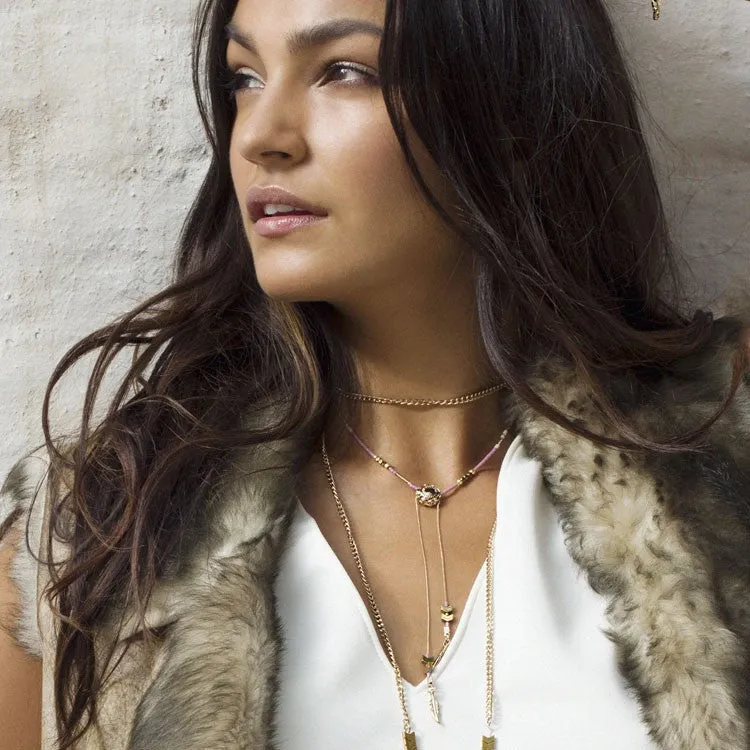 Santa Maria Necklace in Red & Gold