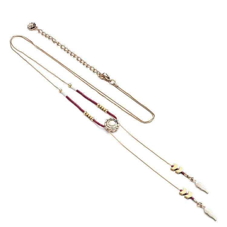 Santa Maria Necklace in Red & Gold